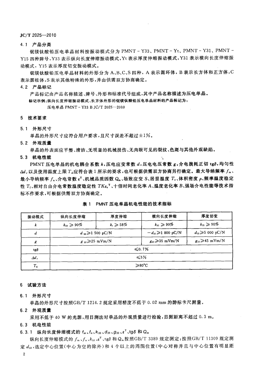 JCT 2025-2010 铌镁钛酸铅（PMNT）压电单晶材料-3