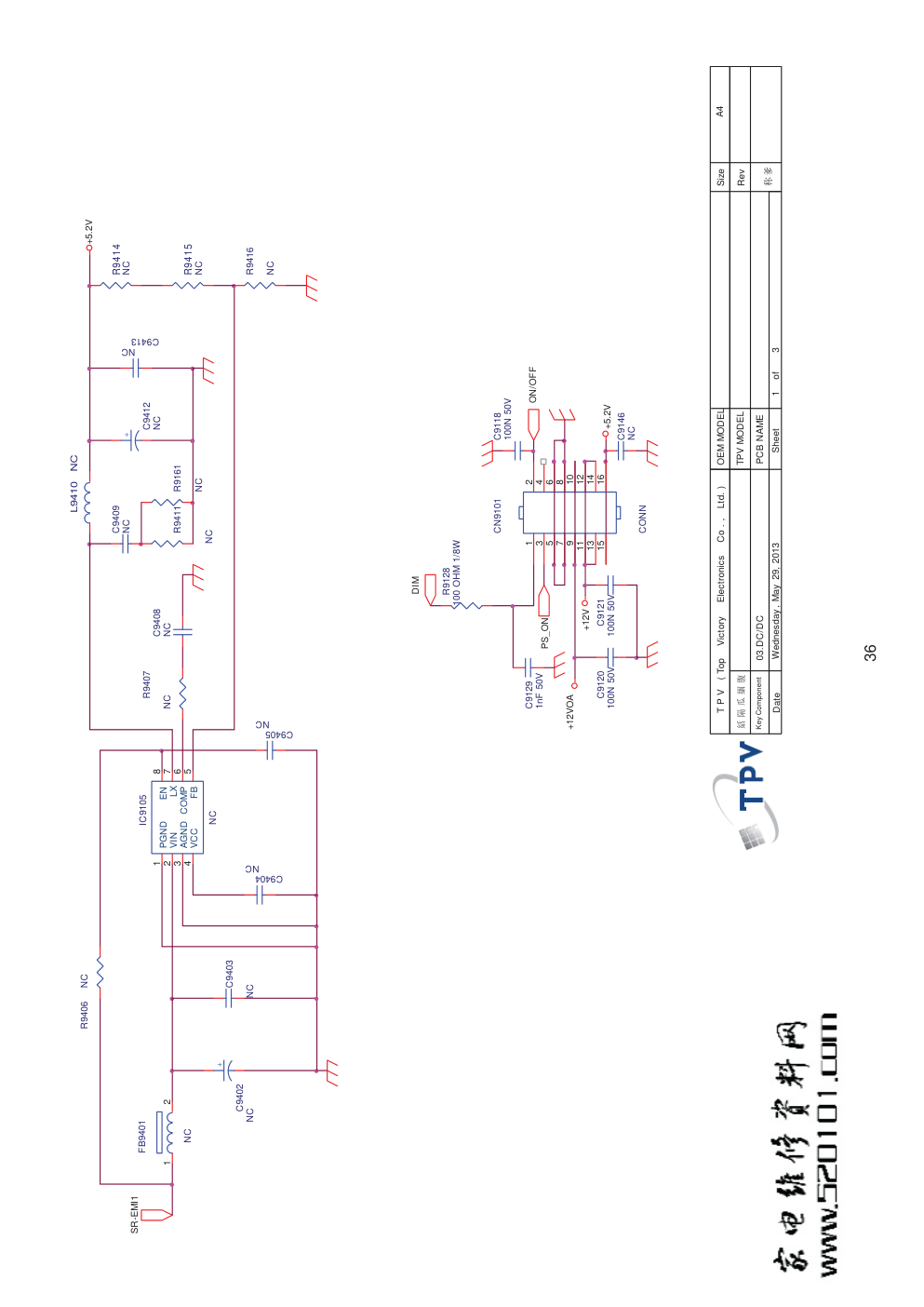 长虹715G6154-P01-000-002H电源板电路图-2