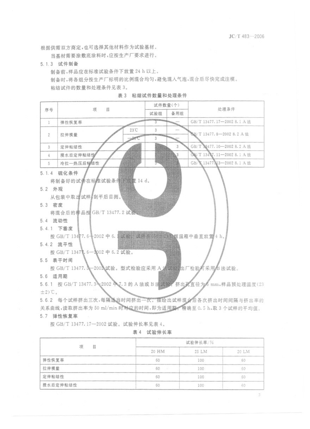 JCT 483-2006 聚硫建筑密封胶-4 JCT 483-2006 聚硫建筑密封胶-4
