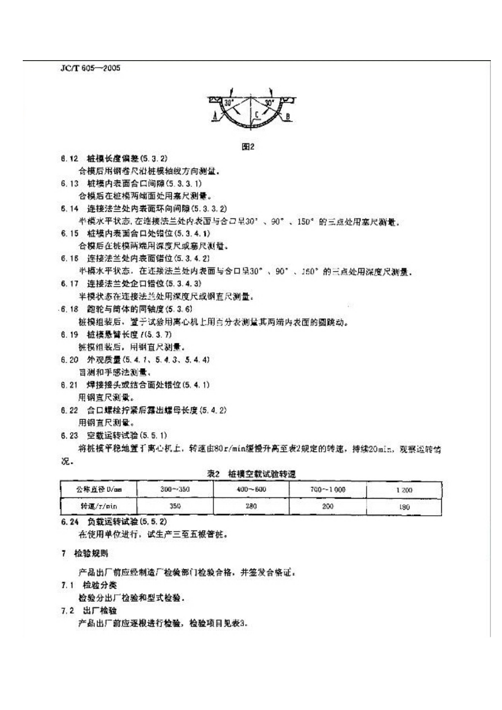 JCT 605-2005 先张法预应力混凝土管桩钢模-7 JCT 605-2005 先张法预应力混凝土管桩钢模-7