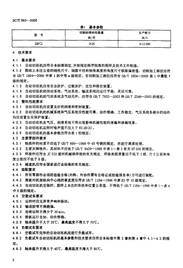JCT 963-2005 墙材工业用自动切坯机-3 JCT 963-2005 墙材工业用自动切坯机-3