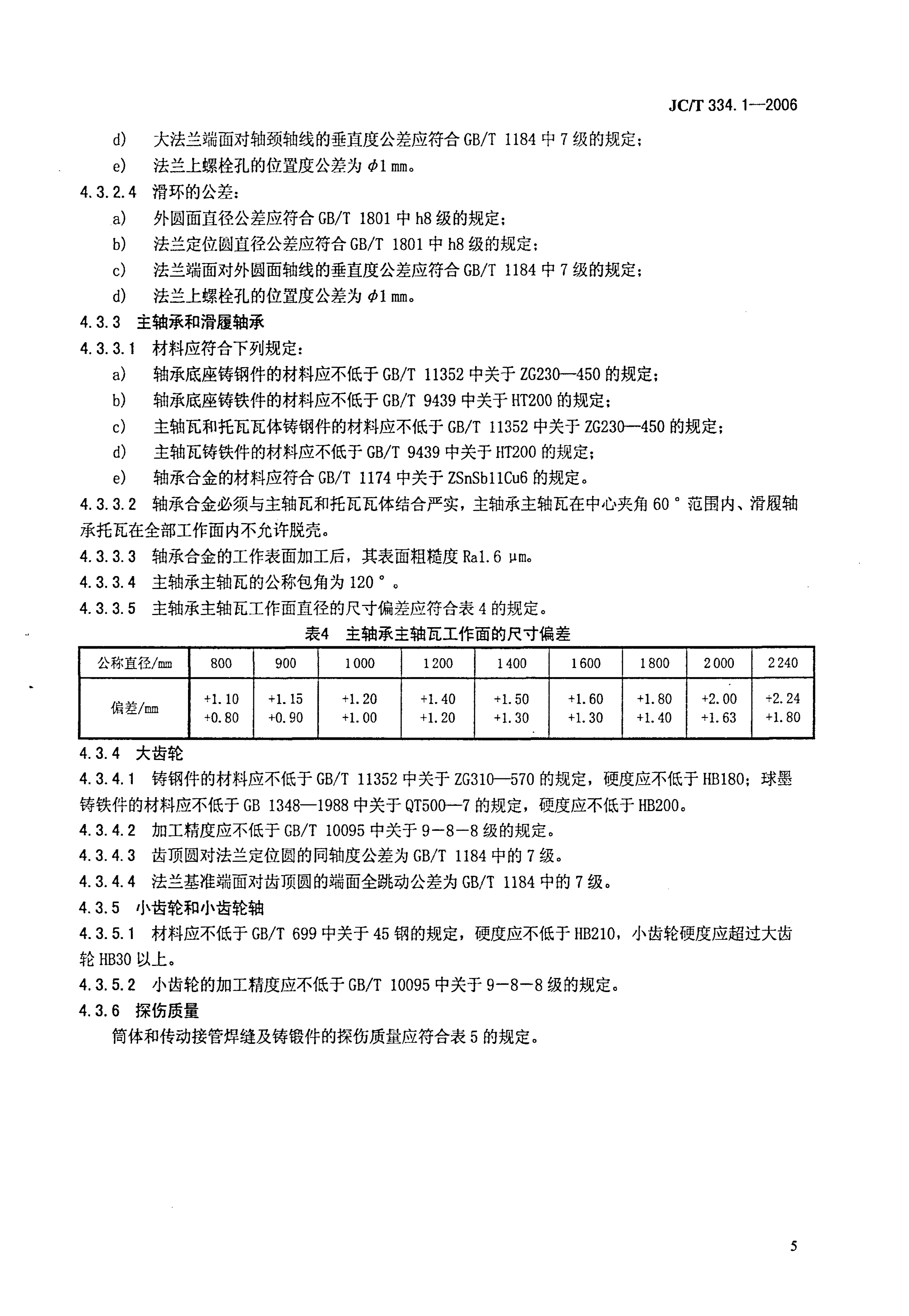 JCT 334.1-2006 水泥工业用管磨机-7 JCT 334.1-2006 水泥工业用管磨机-7