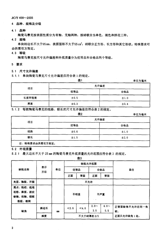JCT 456-2005 陶瓷马赛克-3 JCT 456-2005 陶瓷马赛克-3