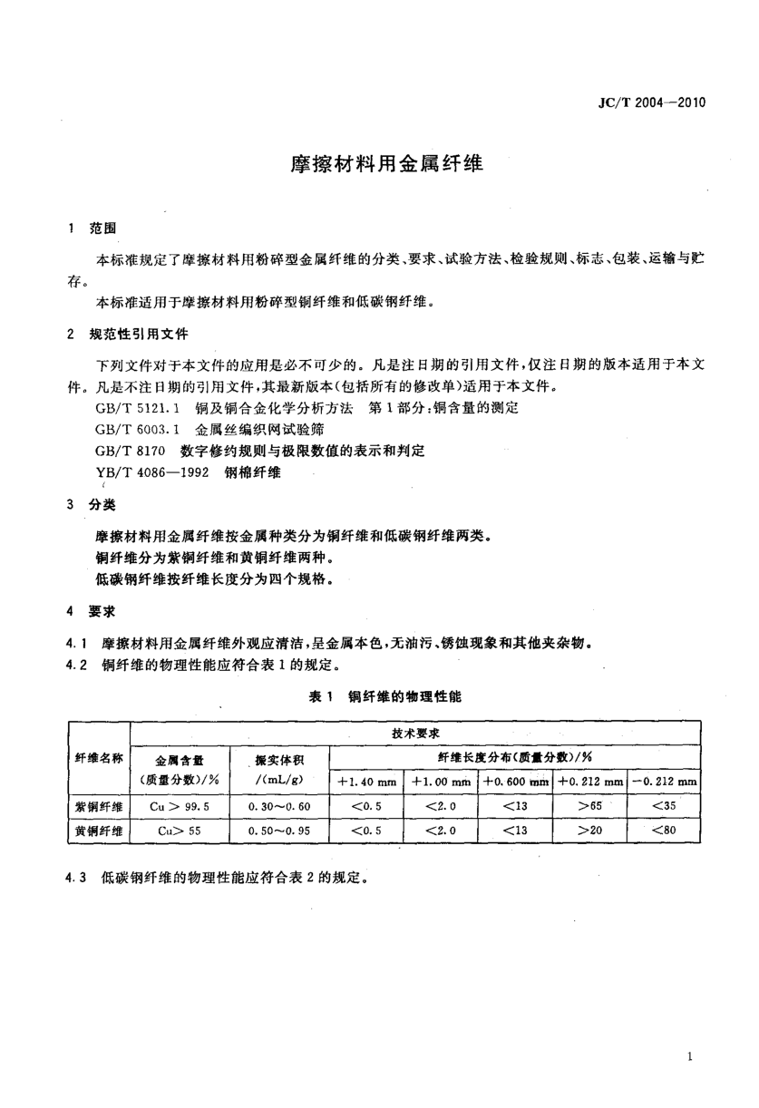 JCT 2004-2010 摩擦材料用金属纤维-2 JCT 2004-2010 摩擦材料用金属纤维-2