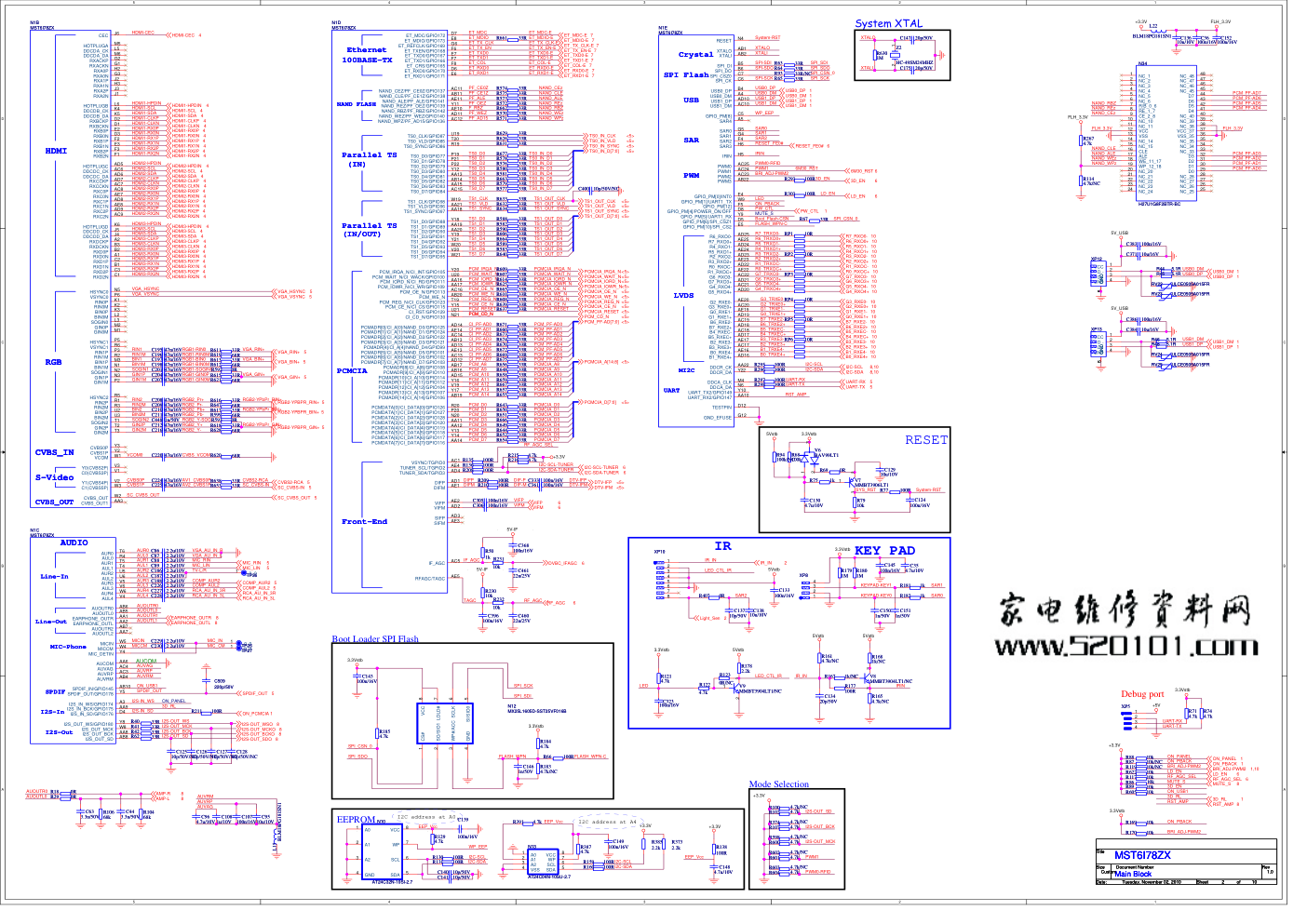海信LED42K16X3D系列液晶（4335板）主板电路原理图-1