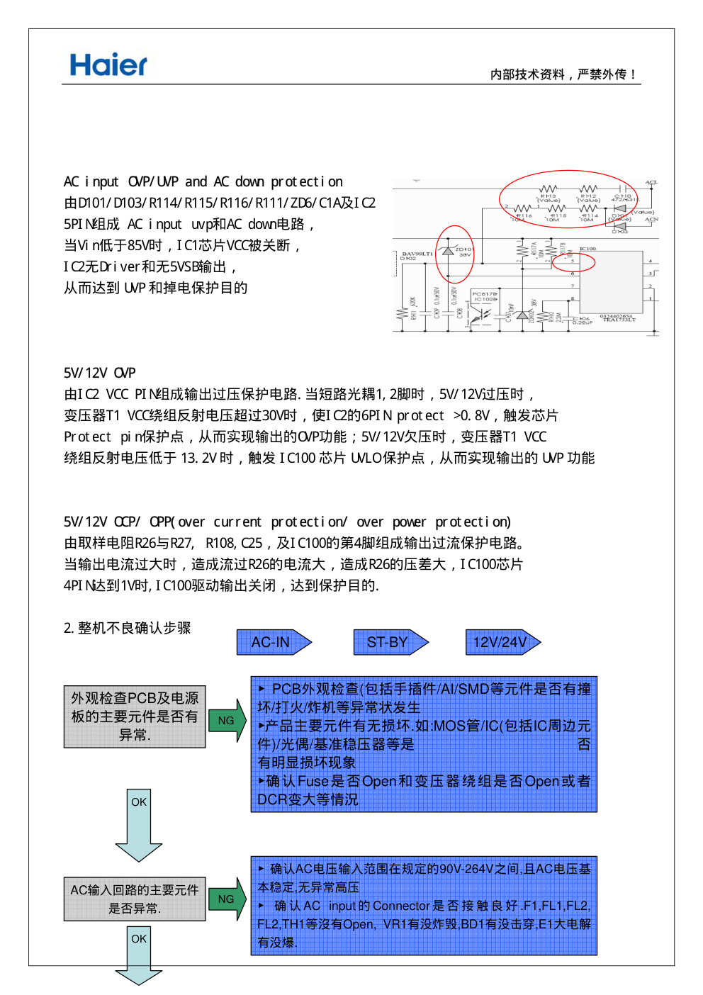 海尔0094003794电源板维修手册和电路图-3