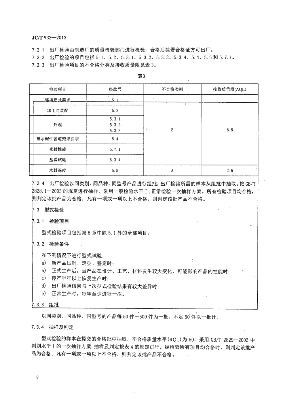 JCT 932-2013 卫生洁具排水配件-9 JCT 932-2013 卫生洁具排水配件-9
