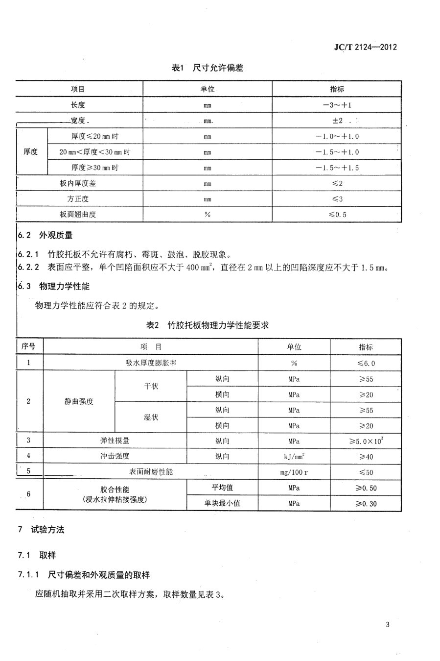 JCT 2124-2012 混凝土砌块(砖)生产用竹胶托板-4 JCT 2124-2012 混凝土砌块(砖)生产用竹胶托板-4