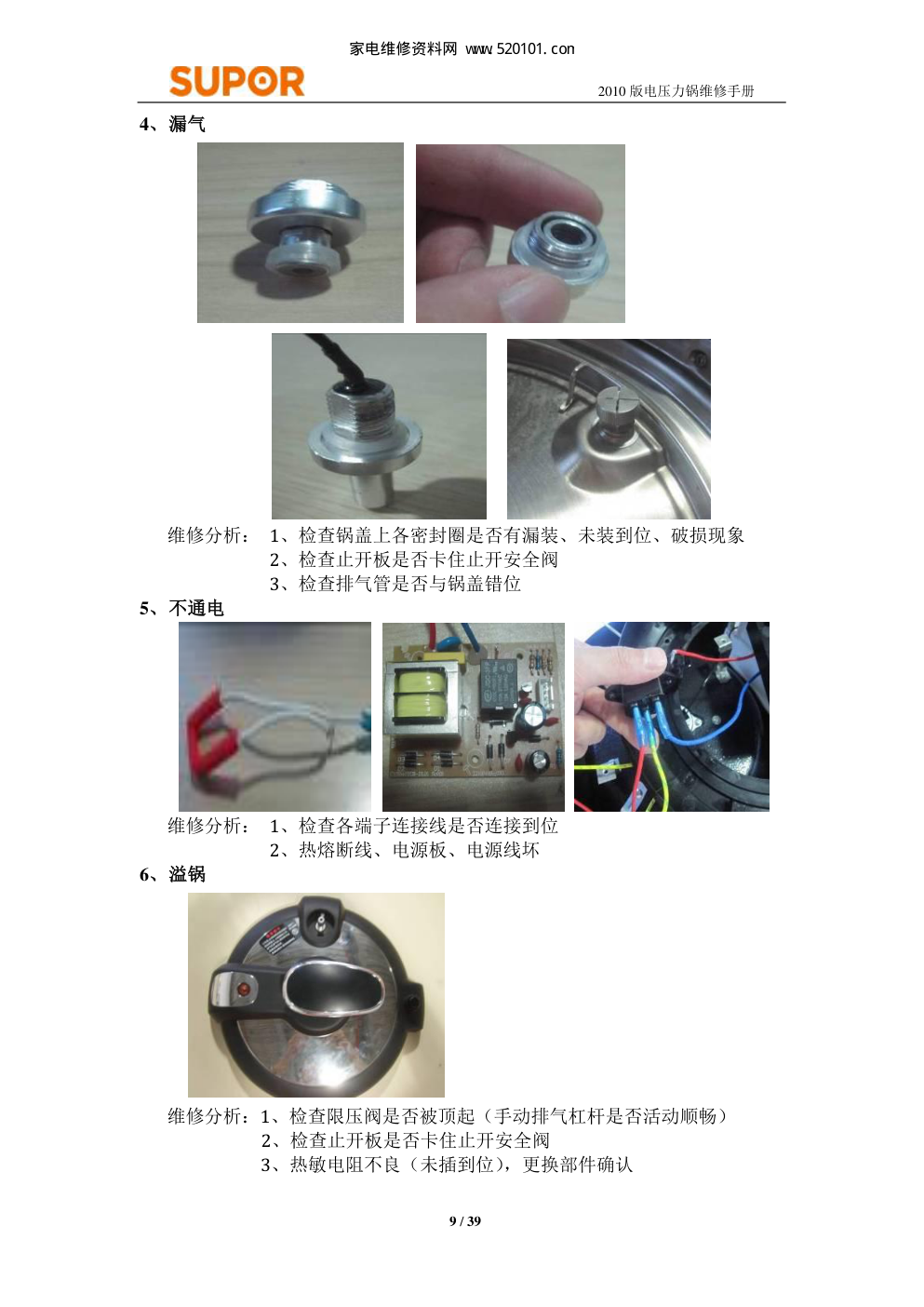 苏泊尔CYSB60YC5-110电压力锅维修手册-8 苏泊尔CYSB60YC5-110电压力锅维修手册-8
