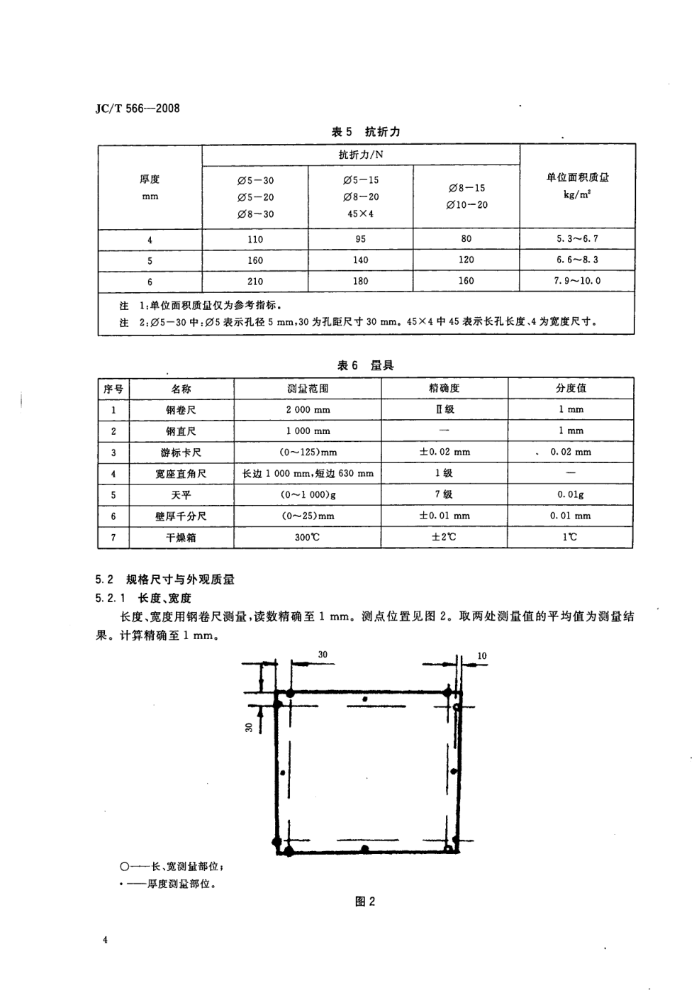 JCT 566-2008 吸声用穿孔纤维水泥板-5 JCT 566-2008 吸声用穿孔纤维水泥板-5
