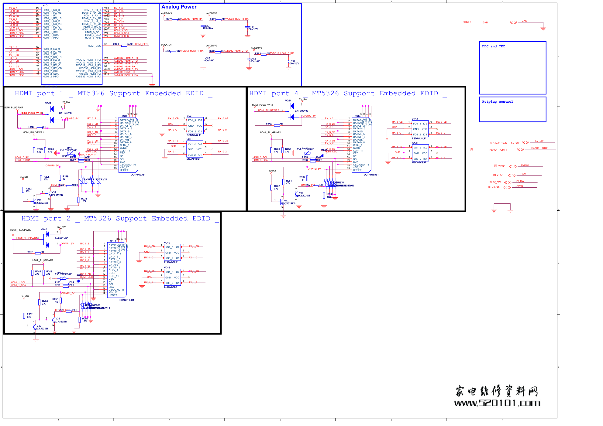 海信LED42K360X3D液晶电视主板电路图-2