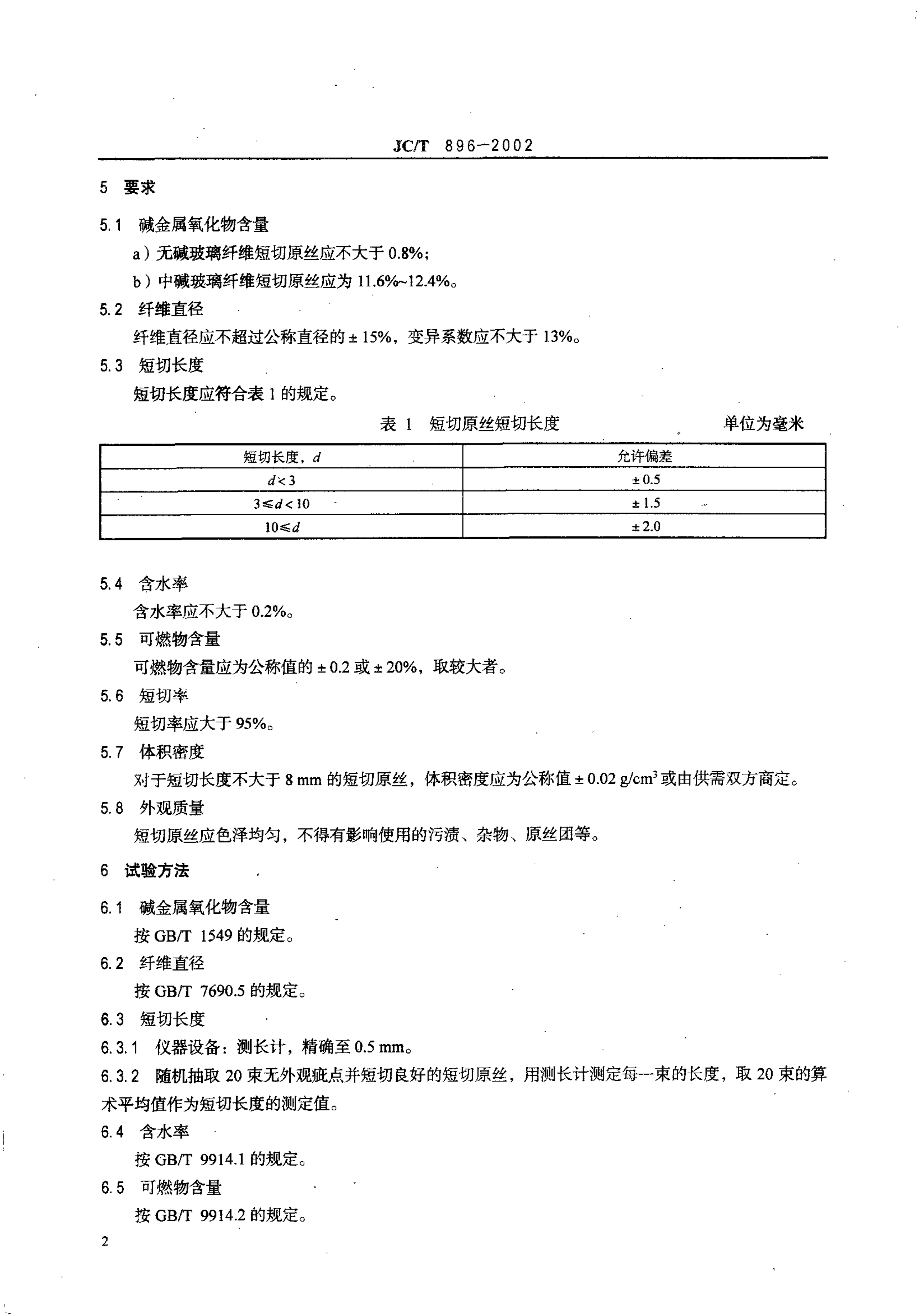 JCT 896-2002 玻璃纤维短切原丝-3 JCT 896-2002 玻璃纤维短切原丝-3