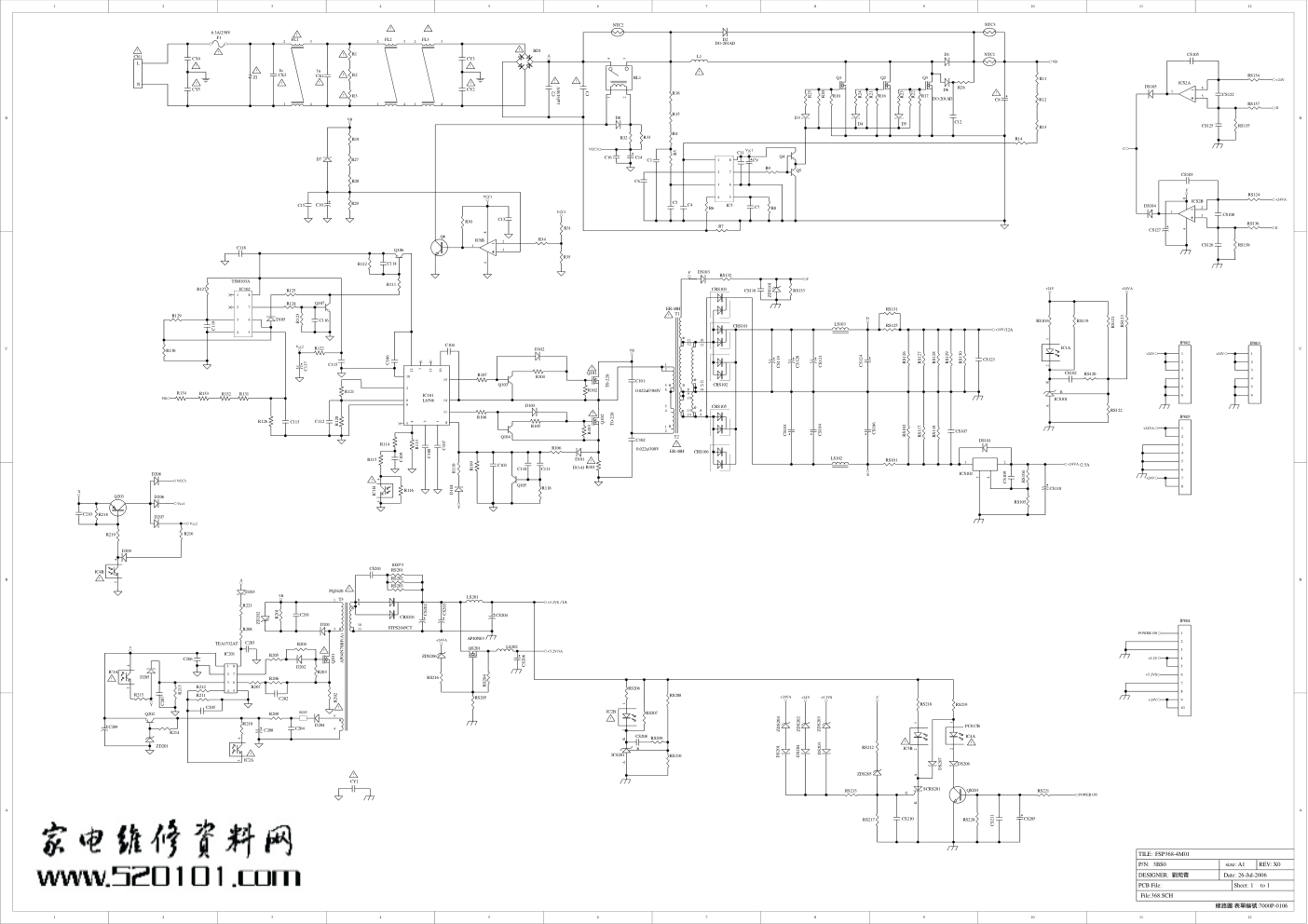 长虹FSP368-4M01电源板电路图-0