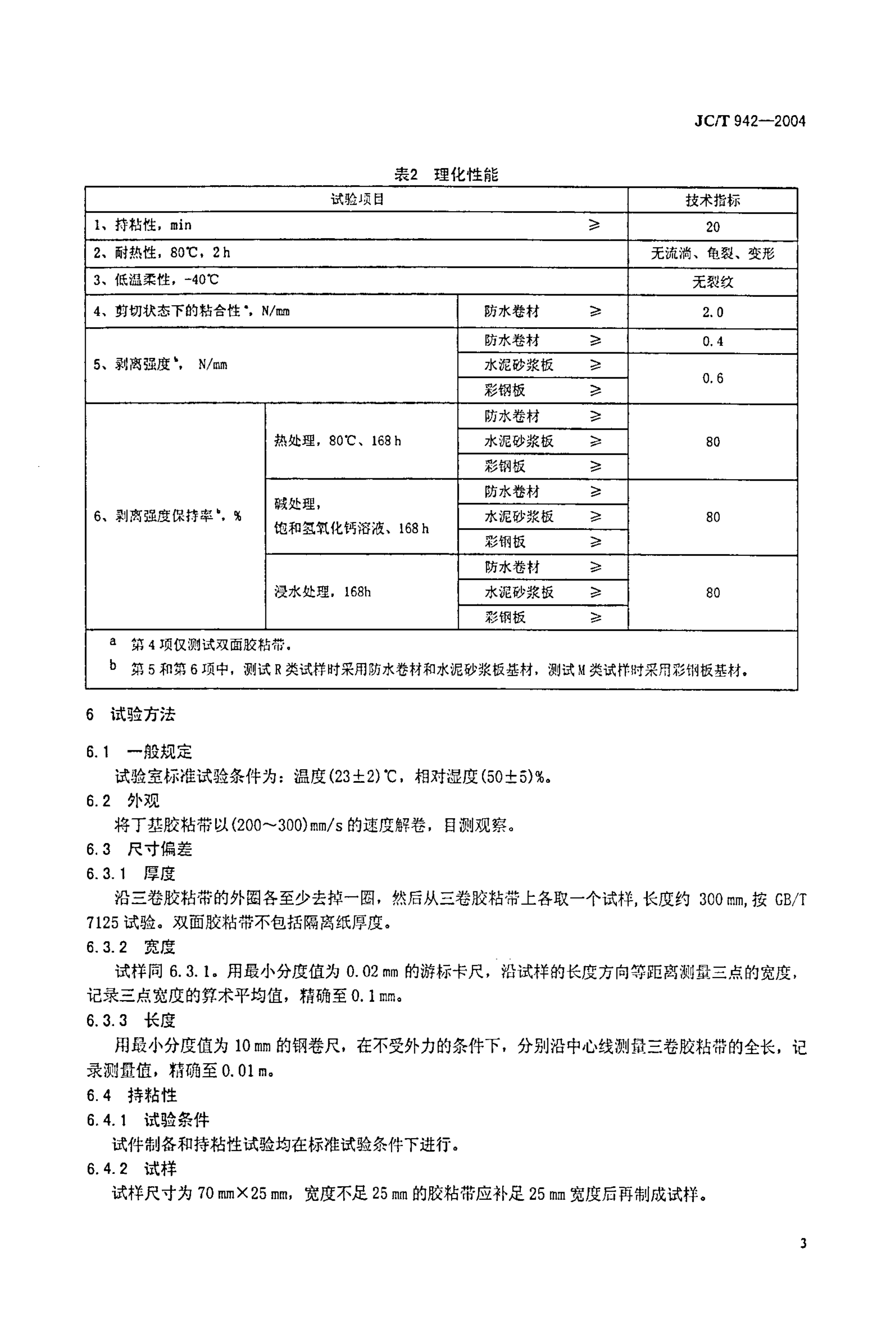 JCT 942-2004 丁基橡胶防水密封胶粘带-4 JCT 942-2004 丁基橡胶防水密封胶粘带-4