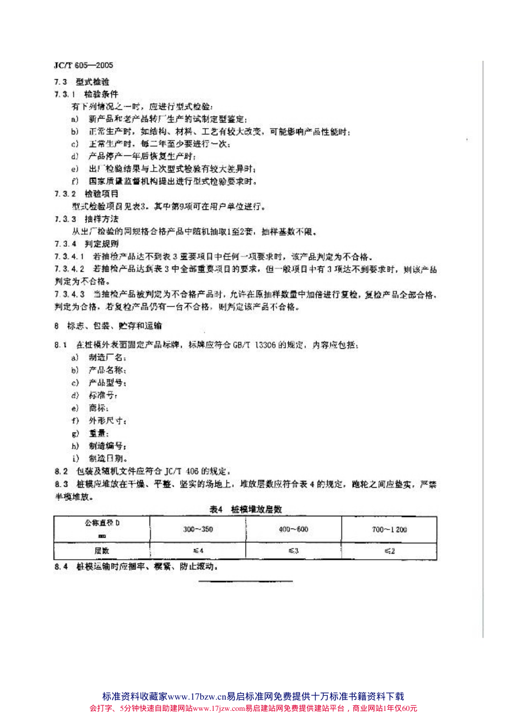 JCT 605-2005 先张法预应力混凝土管桩钢模-9 JCT 605-2005 先张法预应力混凝土管桩钢模-9