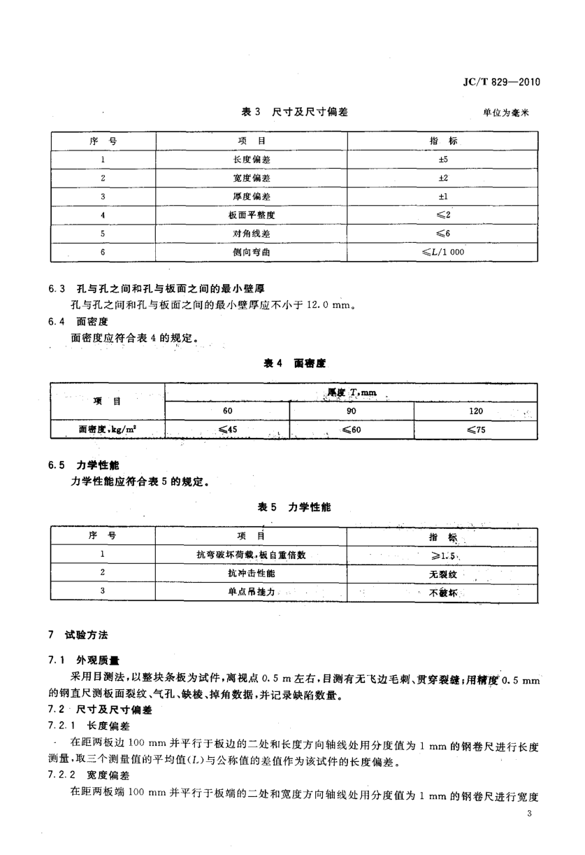 JCT 829-2010 石膏空心条板-4 JCT 829-2010 石膏空心条板-4