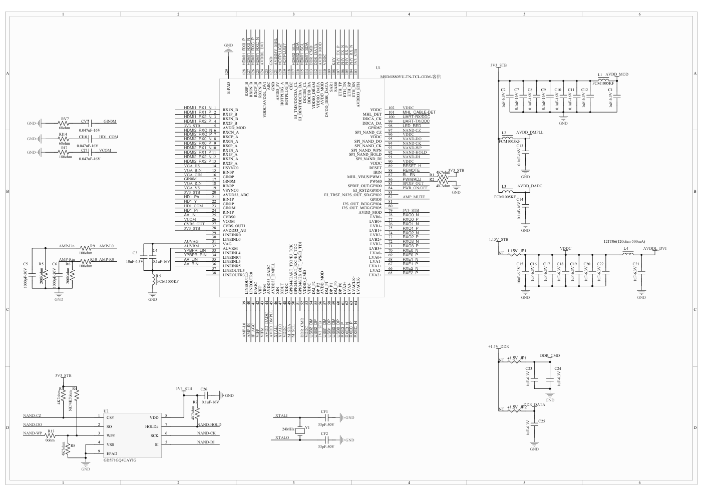欧宝丽LED55V3i主板电路原理图-1