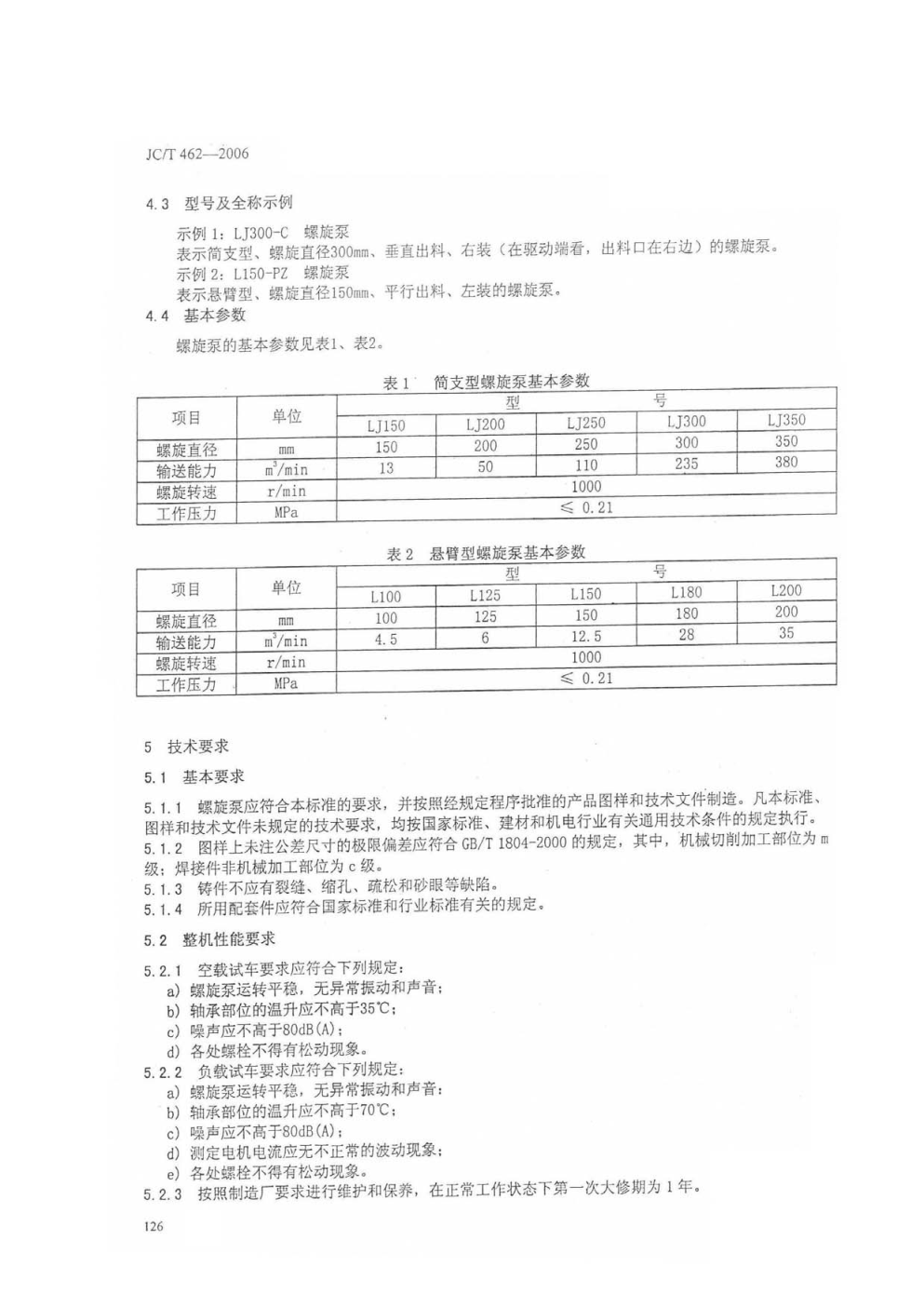 JCT 462-2006 水泥工业用螺旋泵-3 JCT 462-2006 水泥工业用螺旋泵-3