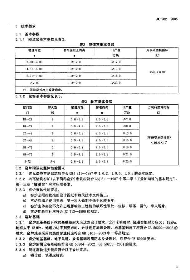 JC 982-2005 砖瓦焙烧窑炉-4 JC 982-2005 砖瓦焙烧窑炉-4